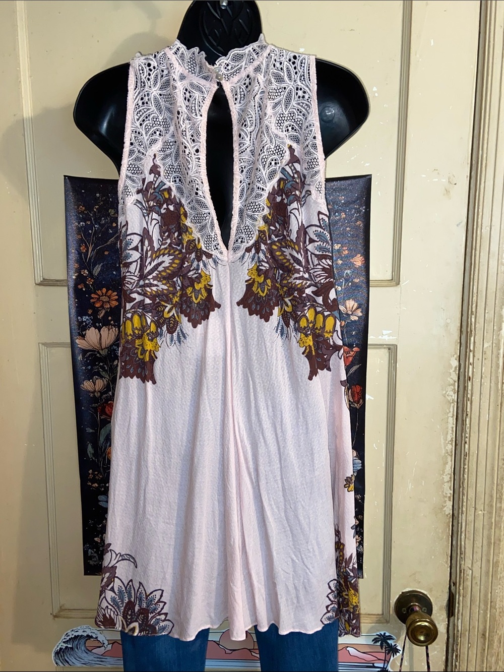 MARSHA PINK LACE SLIP DRESS NWT Intimately Free People Feminine Floral - Picture 4 of 8